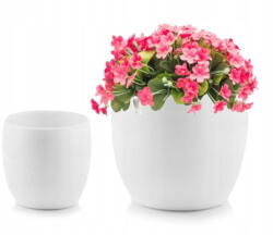 Polnix Dekoratív kerámia virágcserép, fehér gömb, 27x25, 5 cm (31.069.26)