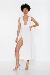 Nasty Gal Fehér Ruha MIDI Nyakkivágással 38