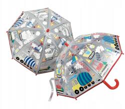 Floss & Rock színváltós gyermek esernyő Építkezés mintás, 66x60 cm (5055166349970)