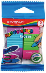 Keyroad Radír, PVC mentes 2 db/bliszter Keyroad Elastic Touch vegyes színek
