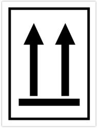 Papirx Információs címke, papír Csomag helyzete fölfelé 7, 5cmx10cm 300db/tekercs