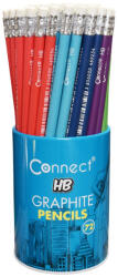 Connect Grafitceruza HB, radíros, színestestű, Connect 72 db/csomag, - papirx
