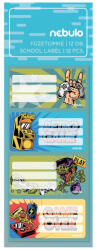 Nebulo Füzetcímke 12db-os, Gamer, vegyes minták, Nebulo