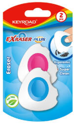 Keyroad Radír, PVC mentes 2 db/bliszter Keyroad Exraser Plus vegyes színek - papirx