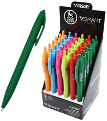 Vinson Golyóstoll nyomógombos 0, 7mm Vinson Smart R1 vegyes test displ 36 db/display - papirx