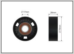 CAFFARO Napínacia kladka rebrovaného klinového remeňa CAFFARO 500125 SC (500125 SC)