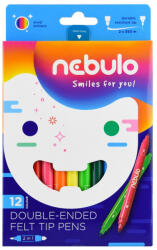 Nebulo Rostirón, filctoll készlet, vízbázisú kétvégű Nebulo 12 klf. szín - papirx