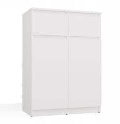 Topeshop 2DD2S modern fehér komód 2 ajtóval és 2 fiókkal (2DD2S BIEL)