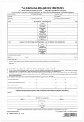 Papirx Tulajdonjog átruházási szerződés, személygépkocsi adásvételi 4lapos garnitúra A. REND. 3/2012