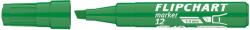ICO Flipchart marker vízbázisú 1-4mm, vágott Artip 12 zöld