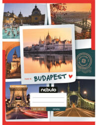 Nebulo Füzet, A4, vonalas, 81-32, ország-város minták, 12 db/csomag Nebulo