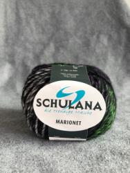 SCHULANA Marionet fonal olasz gyapjú szín 103 fekete-zöld-fehér 50g (103)