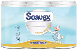 Paperdi Toalettpapír 3 rétegű kistekercses 100% cellulóz 170 lap/tekercs 12 tekercs/csomag Soavex Maxi Prestige_Paperdi