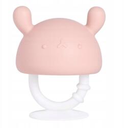 Gigi Kids Rágóka Csecsemő Gombák Nyugtató Szilikon Fogzás Mushroom Rózsa (TR072)