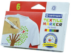 Centropen Textilfilc készlet, Centropen 2739/6 6klf. szín - papirx