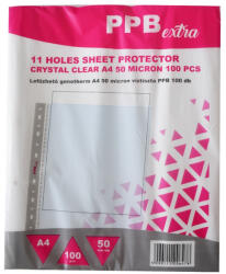 PPB Genotherm lefűzhető, A4, 50 micron víztiszta PPB Extra 100 db/csomag, - papirx