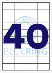 BLUERING Etikett címke, 52, 5x29, 7mm, 100 lap, 40 címke/lap Bluering® - papirx