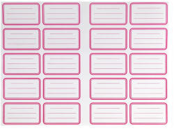 BLUERING Füzetcímke 20 db-os (20 címke/ív) egyszínű 20 ív/csomag, Bluering