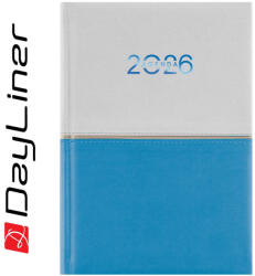 Dayliner Határidőnapló Contrast A5 napi, fehér lapokkal fehér-világoskék Dayliner 2026 - papirx