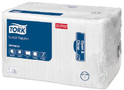 Tork Szalvéta 1 rétegű 1/4 hajtás lapméret: 32, 5 x 32, 5 cm 500 lap/csomag Lunch Tork_509300 fehér