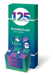 STAEDTLER Radír display "Mars® Plastic 526, 125 years", kék-zöld-lila (TS52650MCA40)