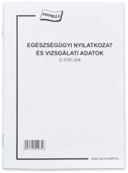 Nyomell Egészségügyi nyilatkozat és vizsgálati adatok 8 lapos füzet
