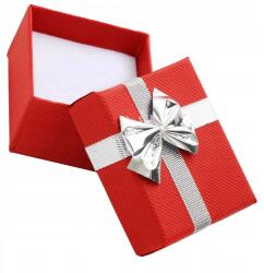  Ékszerdoboz ajándék Fülbevaló Medál piros (CzarBursztynu p005)