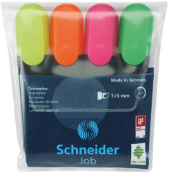 Schneider Szövegkiemelő készlet 1-5mm, Schneider Job 150. 4 klf. szín - papirx