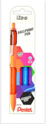 Pentel Golyóstoll nyomógombos 0, 35mm, Pentel iZee 4 db-os kék, pink, lila, narancs - papirx