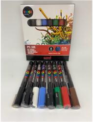 uni Dekormarker 0, 9-1, 3mm, Uni Posca PC-3M 8 db-os készlet, "HOLIDAY