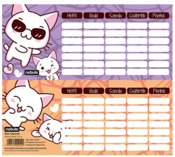 Nebulo Órarend egylapos Cicás, 25 db/csomag, Nebulo - papirx