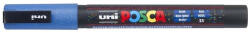uni Dekormarker 0, 9-1, 3mm, Uni-Posca PC-3ML csillámló kék