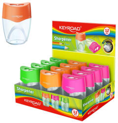 Keyroad Hegyező 2 lyukú tartályos 12 db/display Keyroad Mellow 2 vegyes színek - papirx