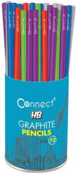 Connect Grafitceruza HB, színes, kerek test, Connect 72 db/csomag, - papirx