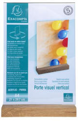 EXACOMPTA Laptartó, álló, A4, áttetsző