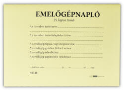 Papirx Emelőgépnapló 24 lapos A/5 fekvő D. E. 938