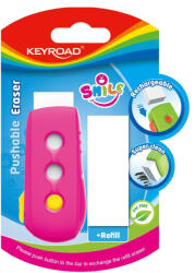 Keyroad Radír, PVC mentes 2 db/bliszter Keyroad Smile Eraser vegyes színek - papirx
