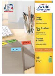 AVERY Etikett címke, 70 x37mm, univerzális, 24 címke/ív, 100 ív/doboz, Avery zöld - papirx