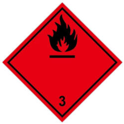 Papirx Információs címke, papír Gyúlékony gázok 3.1 10cmx10cm 300db/tekercs