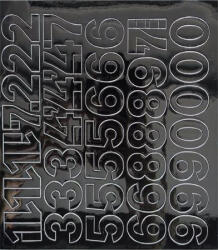  Öntapadós matrica, 3 cm-es, számlap, fekete