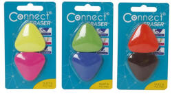 Connect Radír Connect háromszögletű, 2 db-os szett, bliszteres - papirx