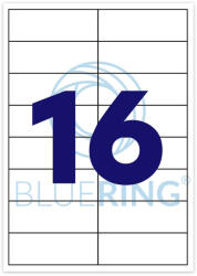 BLUERING Etikett címke, 105x35mm, 100 lap, 16 címke/lap Bluering® - papirx