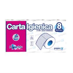 Paperdi Toalettpapír 2 rétegű kistekercses 100% cellulóz 150 lap/tekercs 8 tekercs/csomag Paperblu Carta Igienica_Paperdi