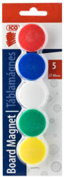 ICO Mágnes 30mm, 5 db/csomag, Ico 5 klf. Szín - papirx
