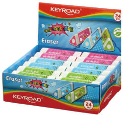 Keyroad Radír, PVC mentes 24 db/display Keyroad Kaleidoscope vegyes színek - papirx