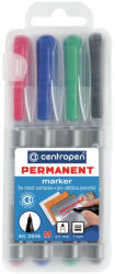 Centropen Alkoholos marker 1mm, M, Centropen 2846, 4 klf. szín - papirx