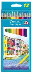 Connect Színes ceruza készlet, háromszögletű Connect 12 klf. szín - papirx