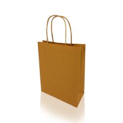 h-Green Sodrottfüles papírtáska 185x240mm 80mm talp S méret 250 db/doboz, bordázott barna