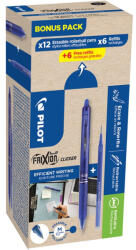 Pilot Rollertoll 0, 5mm, törölhető Pilot Frixion Clicker GreenPack, 12 toll + 12betét, írásszín kék - papirx