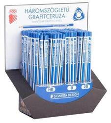 ICO Grafitceruza display, háromszögletű, HB, B, 2B "Signetta